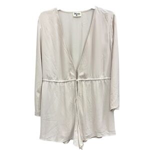 Show Me Your Mumu Sparrow Bell Sleeve Tie Waist Romper - Taupe